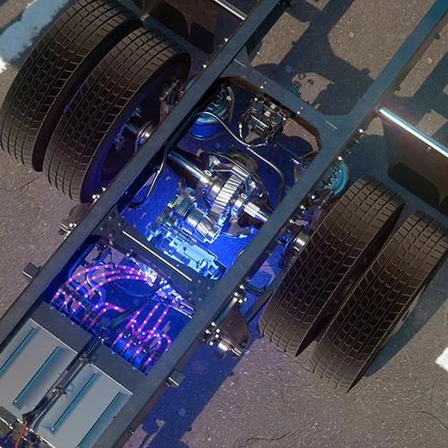 Componentes eléctricos del Freightliner eM2