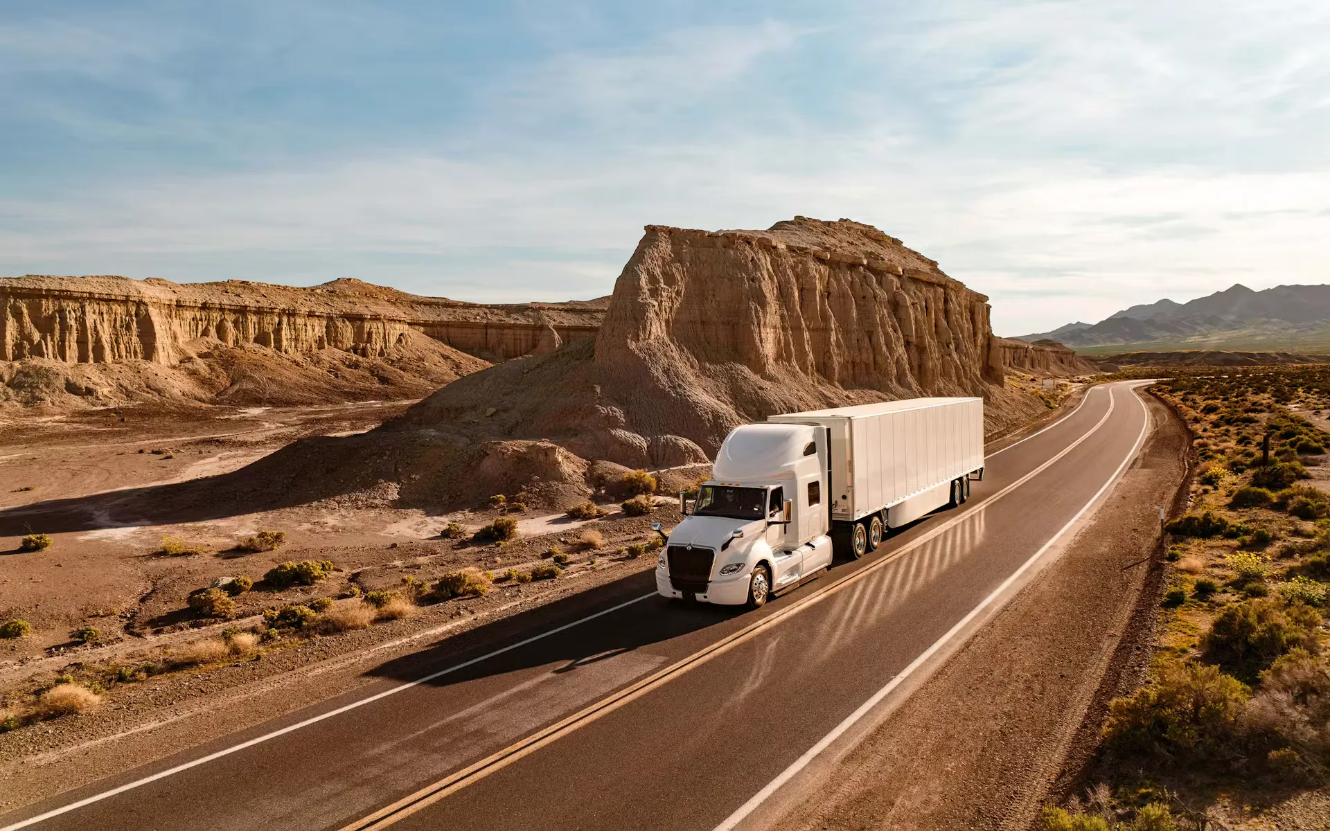 International LT en carretera del desierto