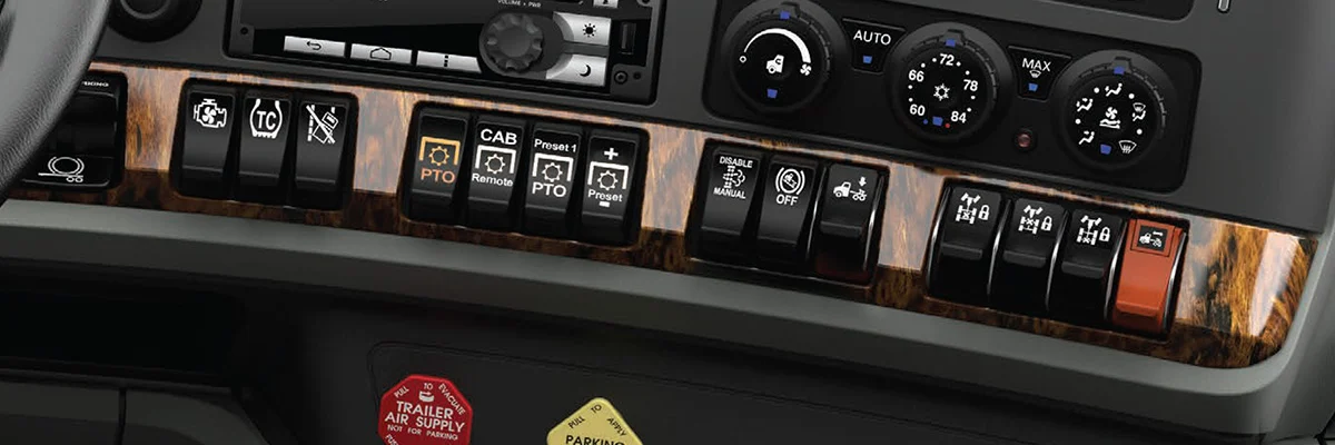 Panel de interruptores del Kenworth T880