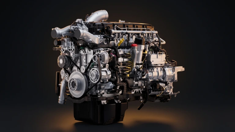Motor PACCAR MX-13 visto de lado